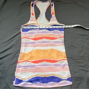Lululemon Multicolor Striped Racerback Cotton Tank Top Scoop Neck Women XS